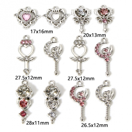 Picture of Zinc Based Alloy Fairy Tale Collection Charms Silver Tone Scepter