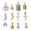 Picture of 304 Stainless Steel Valentine's Day Charms Multicolor Round OM/ Aum Symbol