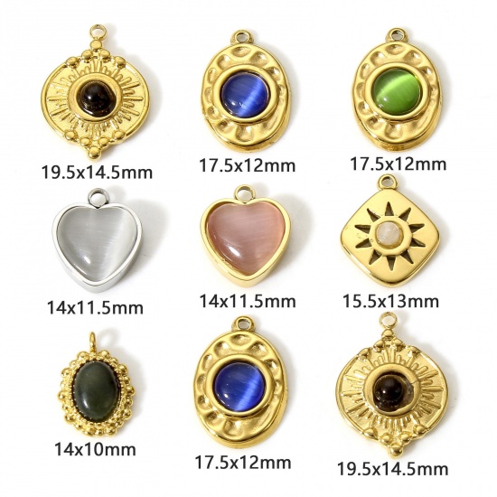 Picture of 304 Stainless Steel & Stone Boho Chic Bohemia Charms Multicolor Round Sunshine