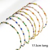 Image de 1 Pièce Bracelets Chaîne Maille Lèvres en 304 Acier Inoxydable Doré Émail 17.5cm long