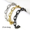 Picture of 304 Stainless Steel Link Cable Chain Bracelets 21cm(8 2/8") long