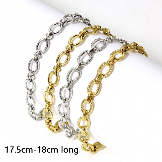 Picture of 304 Stainless Steel 8 Shape Chain Bracelets