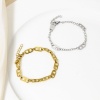 Picture of 304 Stainless Steel Handmade Link Chain Bracelets