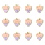 Picture of Brass Charms 18K Real Gold Plated Heart Constellation Enamel 22mm x 15mm