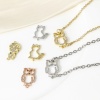 Picture of Brass Connectors Charms Pendants Animal Real Gold Plated Micro Pave