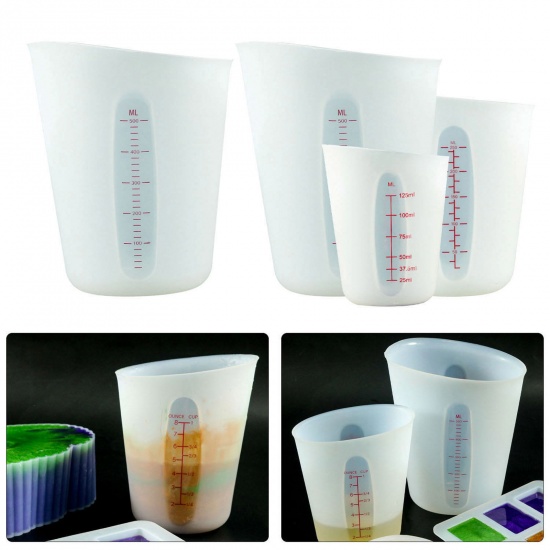 Image de 1 Piece Silicone Measuring Cup White