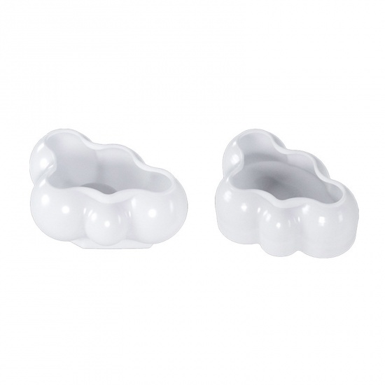 Image de 1 Piece Silicone Resin Mold For Candle Soap DIY Making Cloud Tray White