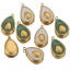 Imagen de 1 Unidad 304 Acero Inoxidable Colgantes Charms Cariocar Chapado en Oro de 18K Esmalte 10mm x 17mm