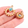 Picture of 304 Stainless Steel & Stone Charms 18K Gold Color Hollow