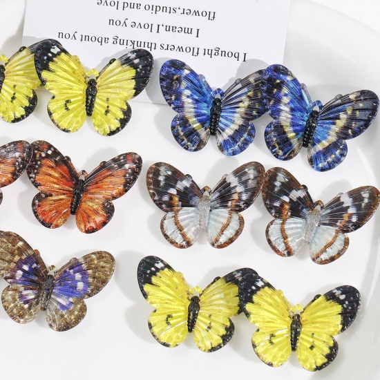 Picture of Acrylic Pendants Butterfly Animal Multicolor 3D 4.1cm x 3.2cm