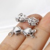 Picture of Brass Pinch Clasp Bowknot Real Gold Plated