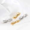 Picture of Brass Pinch Clasp Bowknot Real Gold Plated