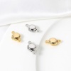 Bild von 2 Sets Messing Magnetverschluss Flachrund Echtgold plattiert