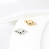 Bild von 2 Sets Messing Magnetverschluss Flachrund Echtgold plattiert
