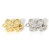 Picture of Brass Magnetic Clasps Butterfly Animal Real Gold Plated