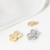 Picture of Brass Magnetic Clasps Butterfly Animal Real Gold Plated
