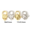 Picture of Brass Lobster Clasp Findings Flower Snowflake Real Gold Plated