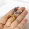Picture of Hypoallergenic Simple & Casual Stylish Real Gold Plated Copper C Shape Spiral Hoop Earrings For Women Party