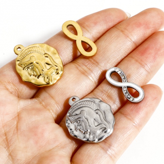 Imagen de 1 Unidad 304 Acero Inoxidable Colgantes Charms