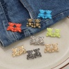 Imagen de 10 Pares Aleación Metal Pasadores de Botón de Cierre de Cintura Desmontables para Pantalones de Mezclilla Multicolor