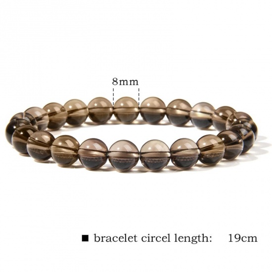 Image de 1 Pièce Bracelets Raffinés Bracelets Délicats Bracelet de Perles en Gemme ( Naturel/Teint ) Rond 19cm Long