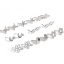 Immagine di 20 Pz 304 Acciaio Inossidabile Orecchino a Bottone per Orecchio con Accessori per Connettori ad Anello Tono Argento