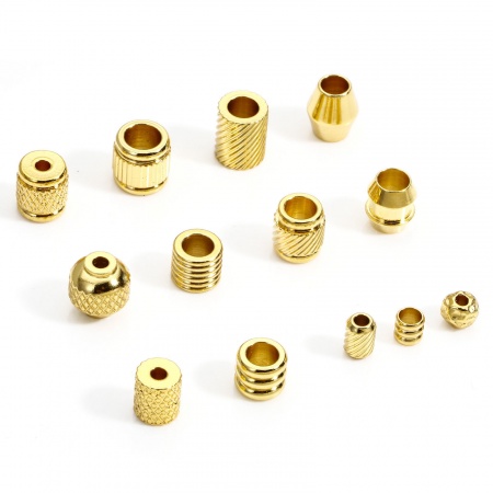 304 Stainless Steel Beads For DIY Jewelry Making 18K Gold Plated
