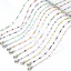 Picture of 304 Stainless Steel Lips Chain Necklace For DIY Jewelry Making Silver Tone Enamel 45.5cm(17 7/8") long, Chain Size: 2mm