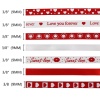 Imagen de 1 Rollo Terylene día de San Valentín Cinta DIY Boda Fiesta Regalo Envoltura Costura Artesanía Decoración Multicolor 9mm
