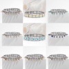 Image de 1 Pièce Bracelets Modulaires à Maillons de Pendentifs Italiens en 304 Acier Inoxydable Argent Mat Rectangle 20cm long