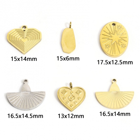 Picture of Eco-friendly 304 Stainless Steel Simple Charms Multicolor Fan-shaped Hat