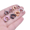 Imagen de 2 Unidades 304 Acero Inoxidable Pendientes de Aro para Accesorios de Fabricación de Joyas de Bricolaje Ronda Con Lazo 15mm x 13mm