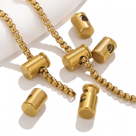 304 Stainless Steel Buckle Fastener For Adjustable Mask Rope Accessory Cylinder 8.5mm x 6.8mm