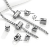Picture of 304 Stainless Steel Buckle Fastener For Adjustable Mask Rope Accessory Cylinder 8.5mm x 6.8mm