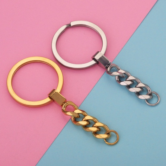 Picture of 304 Stainless Steel Keychain & Keyring 69mm x 30mm