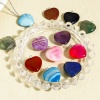 Picture of Gemstone ( Natural ) Charms Heart 23mm x 20mm
