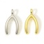 Immagine di 1 Pz Ottone Charms Forcella Vero Oro Placcato 17mm x 9mm