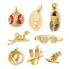 Picture of Brass Charms 18K Real Gold Plated Shoes