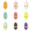 Immagine di 1 Pz Ottone Charms Ape 18K Vero Oro Placcato Multicolore Luna Smalto Trasparente Cubic Zirconiae 24mm x 8mm