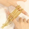 Picture of Eco-friendly Vacuum Plating Simple & Casual Retro 18K Real Gold Plated Copper & Cubic Zirconia Ball Chain Adjustable Slider/ Slide Bolo Bracelets For Women Party