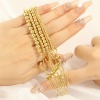 Picture of Eco-friendly Vacuum Plating Simple & Casual Retro 18K Real Gold Plated Copper & Cubic Zirconia Ball Chain Adjustable Slider/ Slide Bolo Bracelets For Women Party