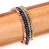 Picture of Eco-friendly Vacuum Plating Simple & Casual Ins Style Multicolor Copper Elastic Dainty Bracelets Delicate Bracelets Beaded Bracelet Unisex Party