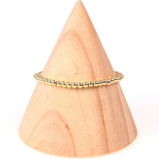 Image de 1 Pièce Placage Sous Vide Écologique Simple & Décontracté Bracelets Raffinés Bracelets Délicats Bracelet de Perles Style Ins en Cuivre Multicolore Elastique Unisexe Fête
