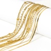 Picture of Eco-friendly Vacuum Plating 304 Stainless Steel Link Chain Necklace For DIY Jewelry Making 18K Real Gold Plated