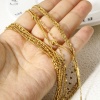 Picture of Eco-friendly Vacuum Plating 304 Stainless Steel Link Chain Necklace For DIY Jewelry Making 18K Real Gold Plated