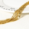 Picture of Eco-friendly Vacuum Plating 304 Stainless Steel Link Chain Necklace For DIY Jewelry Making 18K Real Gold Plated