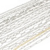 Picture of Eco-friendly Vacuum Plating 304 Stainless Steel Link Chain For Handmade DIY Jewelry Making Findings Real Platinum Plated
