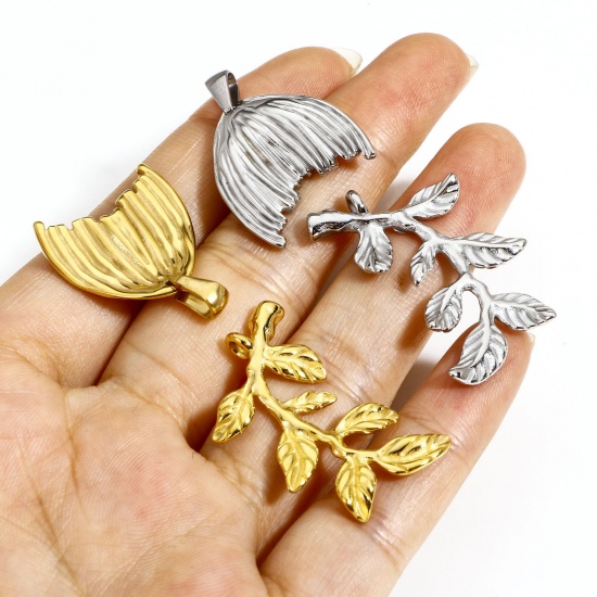 Picture of Vacuum Plating 304 Stainless Steel Charm Pendant 3D