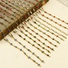 Picture of 1 M Vacuum Plating 304 Stainless Steel Double-sided Enamel Handmade Link Chain For Handmade DIY Jewelry Making Findings Geometric 18K Gold Plated 6mm