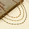 Picture of 1 M Vacuum Plating 304 Stainless Steel Double-sided Enamel Handmade Link Chain For Handmade DIY Jewelry Making Findings Geometric 18K Gold Plated 6mm